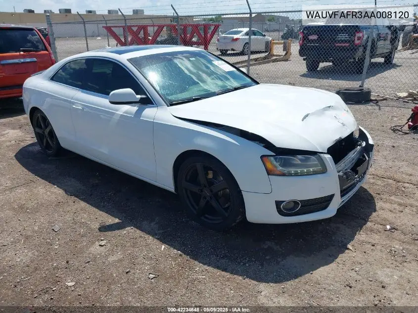 2010 Audi A5 2.0T Premium VIN: WAUVFAFR3AA008120 Lot: 42234648