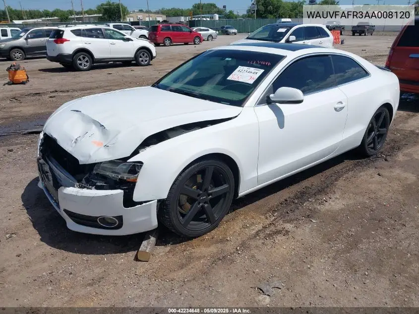2010 Audi A5 2.0T Premium VIN: WAUVFAFR3AA008120 Lot: 42234648