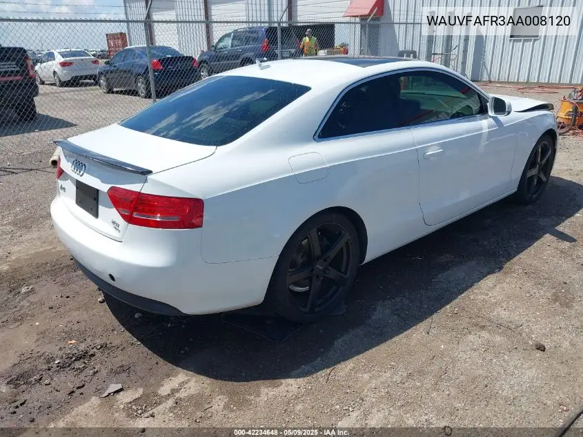2010 Audi A5 2.0T Premium VIN: WAUVFAFR3AA008120 Lot: 42234648