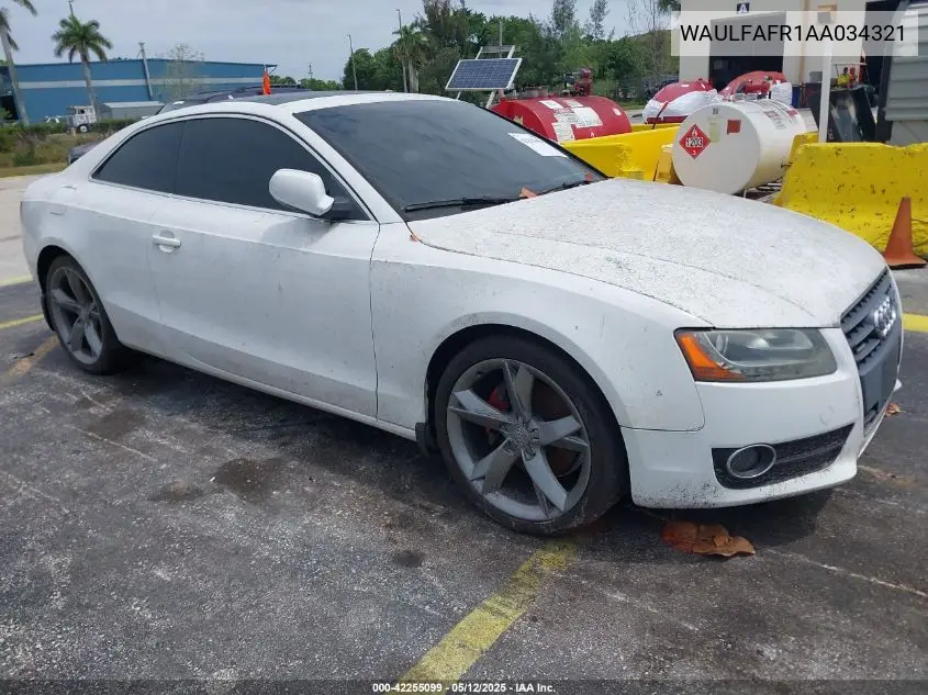 2010 Audi A5 2.0T Premium VIN: WAULFAFR1AA034321 Lot: 42255099