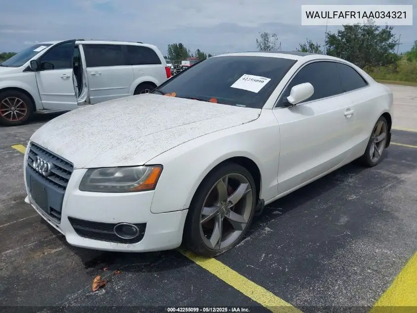 2010 Audi A5 2.0T Premium VIN: WAULFAFR1AA034321 Lot: 42255099