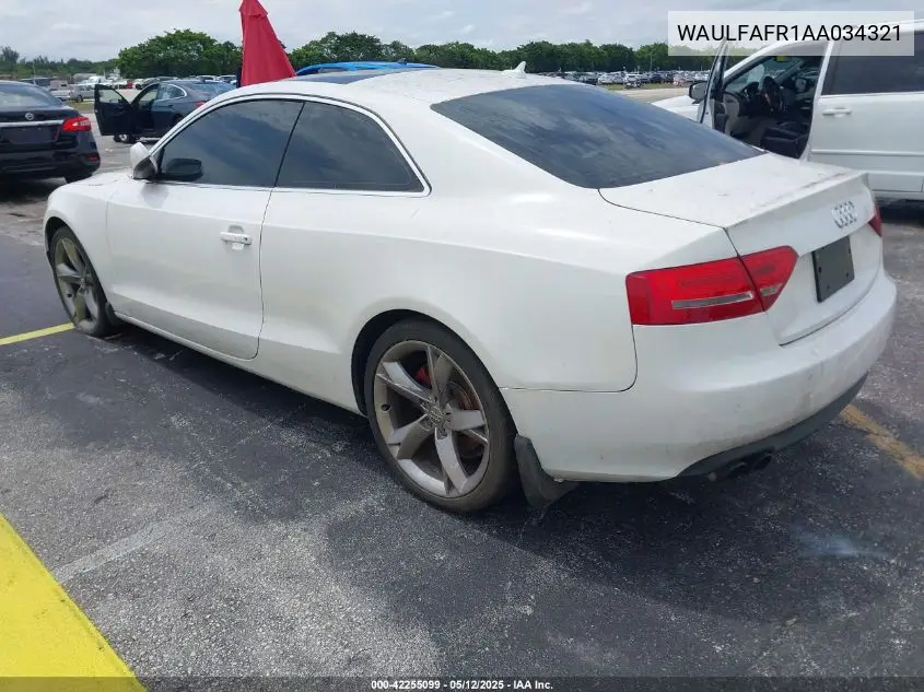 2010 Audi A5 2.0T Premium VIN: WAULFAFR1AA034321 Lot: 42255099
