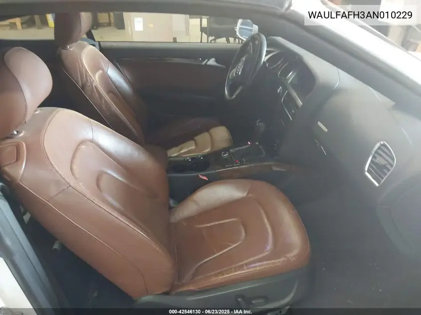 2010 Audi A5 2.0T Premium VIN: WAULFAFH3AN010229 Lot: 42546130