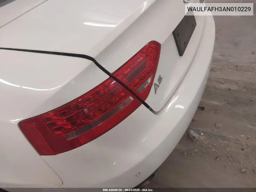 2010 Audi A5 2.0T Premium VIN: WAULFAFH3AN010229 Lot: 42546130