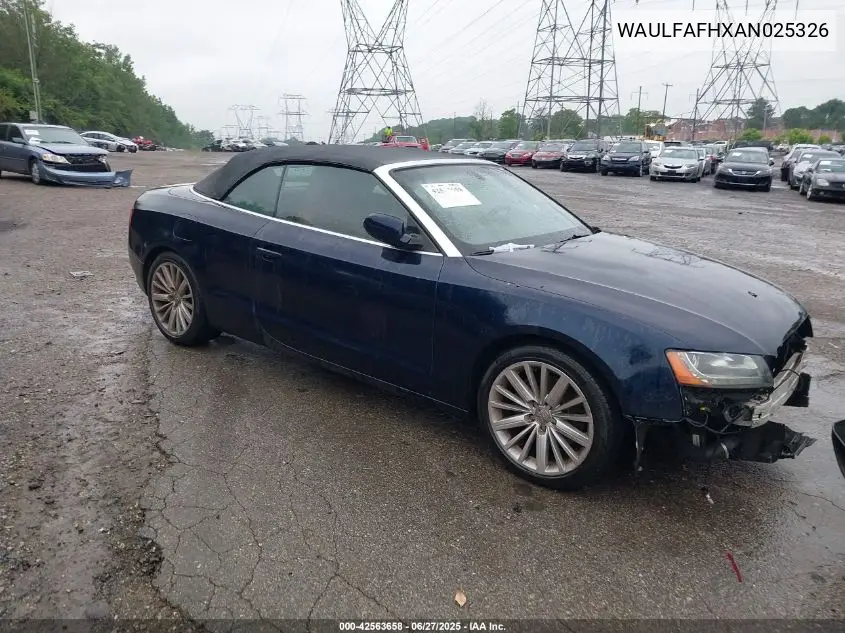 2010 Audi A5 2.0T Premium VIN: WAULFAFHXAN025326 Lot: 42563658