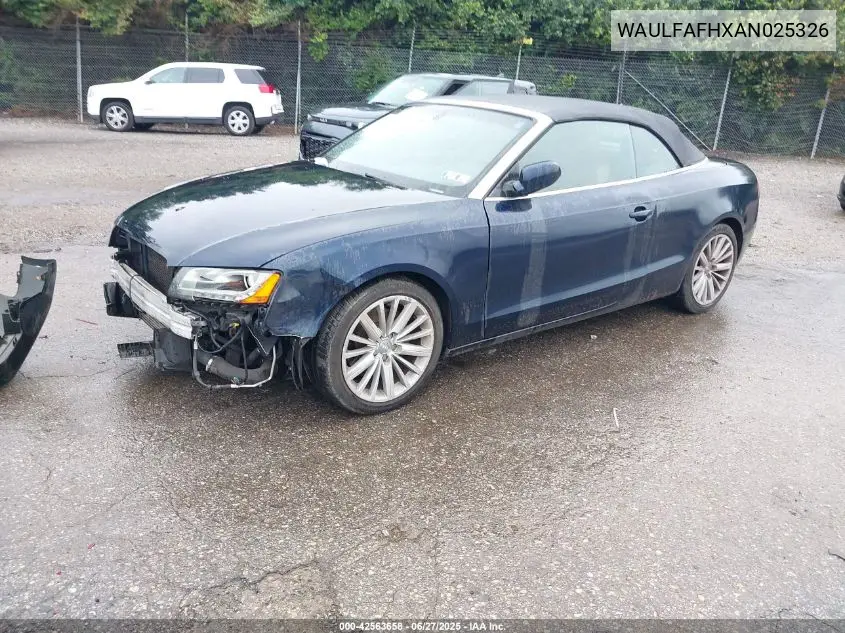 2010 Audi A5 2.0T Premium VIN: WAULFAFHXAN025326 Lot: 42563658