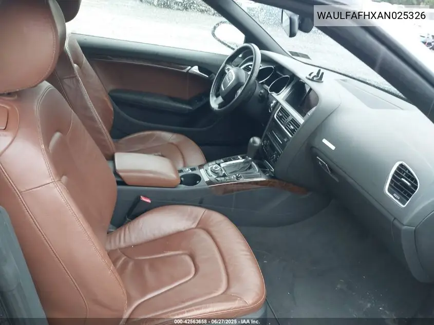 2010 Audi A5 2.0T Premium VIN: WAULFAFHXAN025326 Lot: 42563658