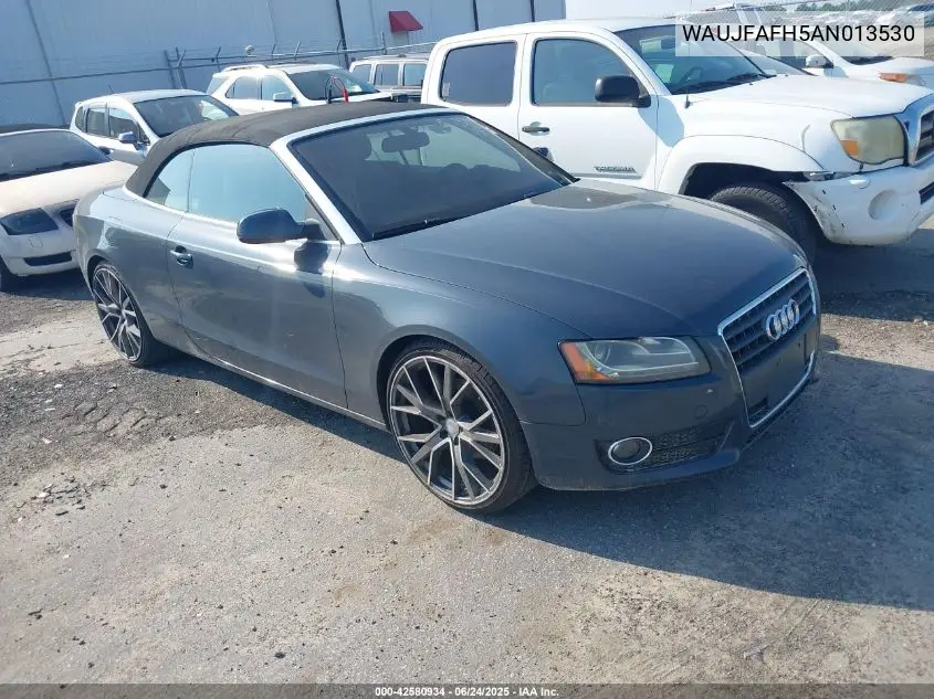 2010 Audi A5 2.0T Premium VIN: WAUJFAFH5AN013530 Lot: 42580934