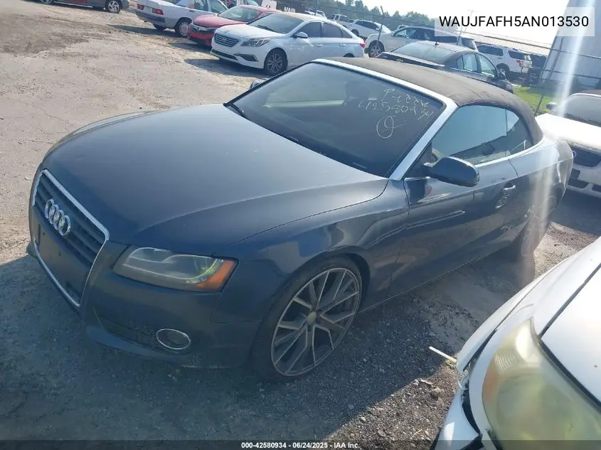 2010 Audi A5 2.0T Premium VIN: WAUJFAFH5AN013530 Lot: 42580934
