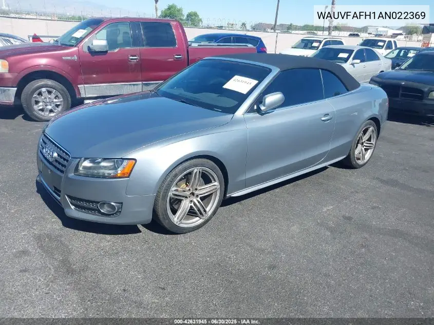 2010 Audi A5 2.0T Premium VIN: WAUVFAFH1AN022369 Lot: 42631945