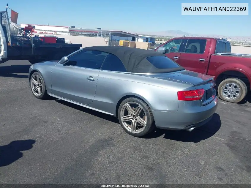 2010 Audi A5 2.0T Premium VIN: WAUVFAFH1AN022369 Lot: 42631945