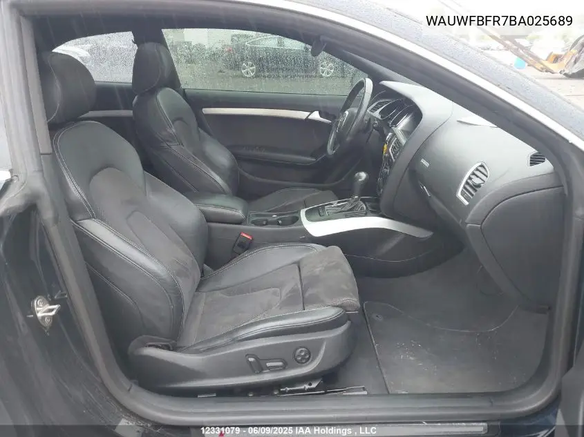 2011 Audi A5 Prestige VIN: WAUWFBFR7BA025689 Lot: 12331079