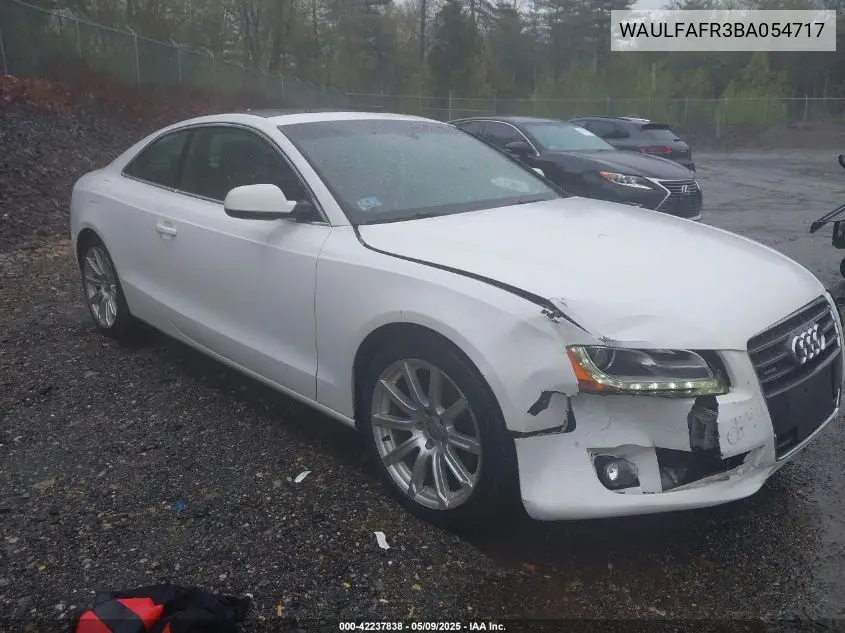 2011 Audi A5 2.0T Premium VIN: WAULFAFR3BA054717 Lot: 42237838
