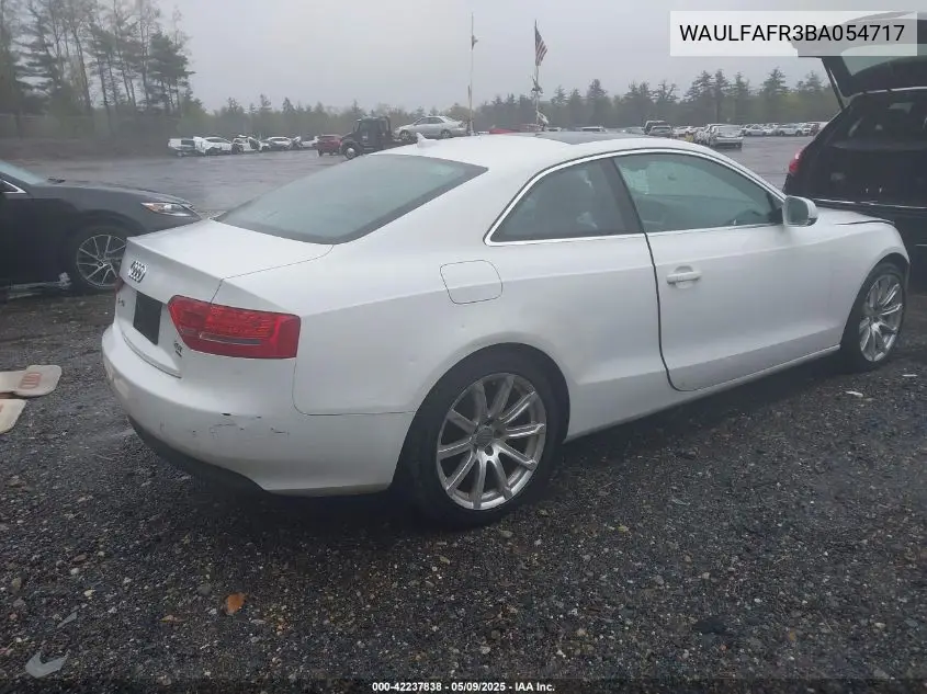 2011 Audi A5 2.0T Premium VIN: WAULFAFR3BA054717 Lot: 42237838