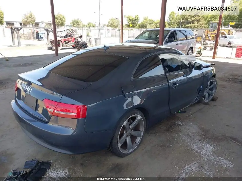2011 Audi A5 2.0T Premium VIN: WAUVFAFR5BA034607 Lot: 42581715