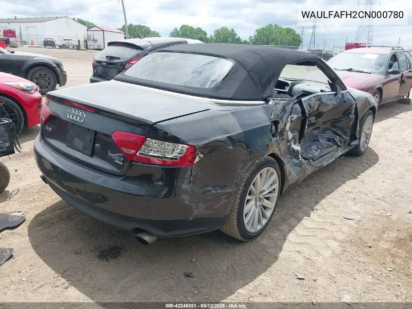 2012 Audi A5 2.0T Premium VIN: WAULFAFH2CN000780 Lot: 42246351