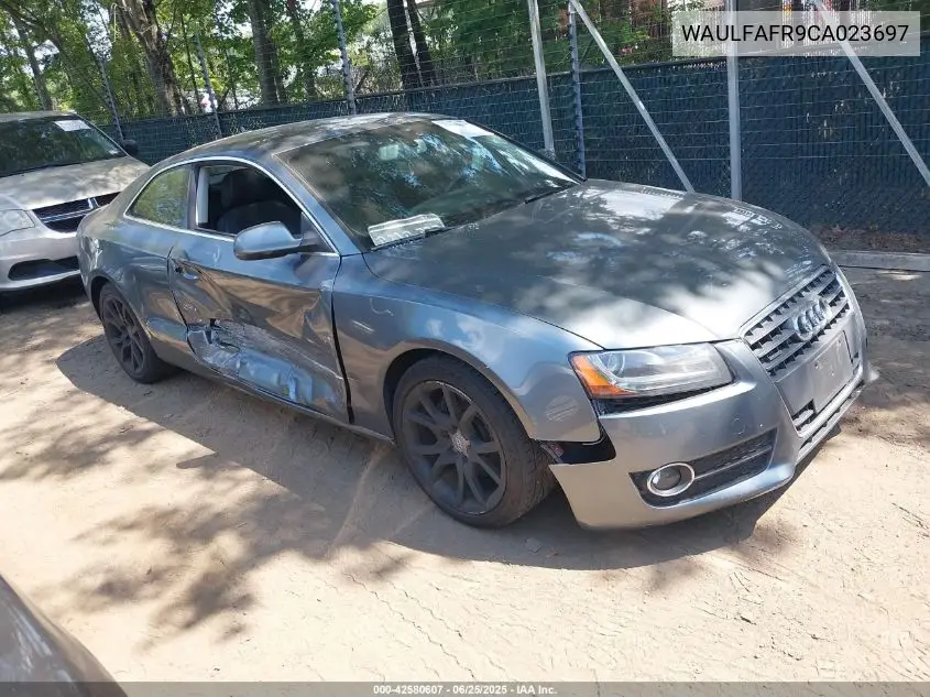 2012 Audi A5 2.0T Premium VIN: WAULFAFR9CA023697 Lot: 42580607