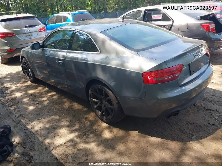 2012 Audi A5 2.0T Premium VIN: WAULFAFR9CA023697 Lot: 42580607