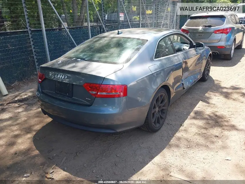 2012 Audi A5 2.0T Premium VIN: WAULFAFR9CA023697 Lot: 42580607