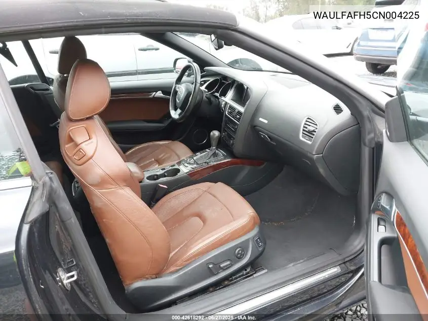 2012 Audi A5 2.0T Premium VIN: WAULFAFH5CN004225 Lot: 42618292