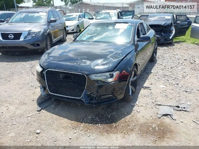 2013 Audi A5 Premium Plus VIN: WAULFAFR7DA014157 Lot: 42568102