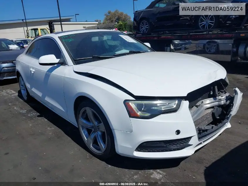 2013 Audi A5 2.0T Premium VIN: WAUCFAFR1DA059224 Lot: 42608932