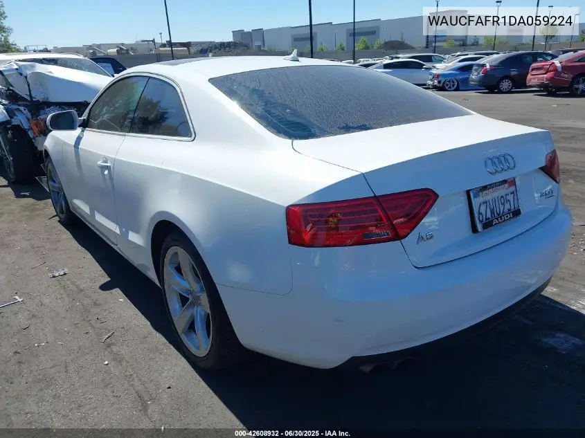 2013 Audi A5 2.0T Premium VIN: WAUCFAFR1DA059224 Lot: 42608932