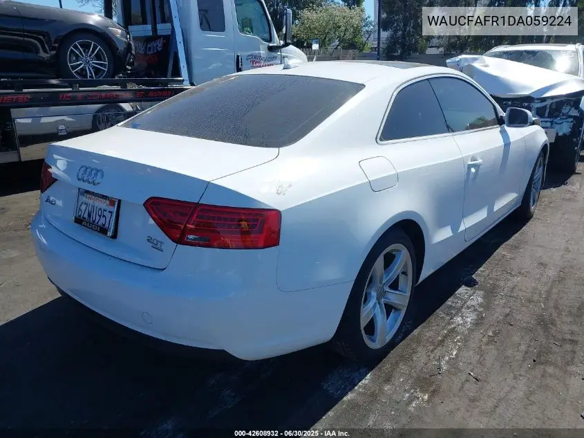 2013 Audi A5 2.0T Premium VIN: WAUCFAFR1DA059224 Lot: 42608932