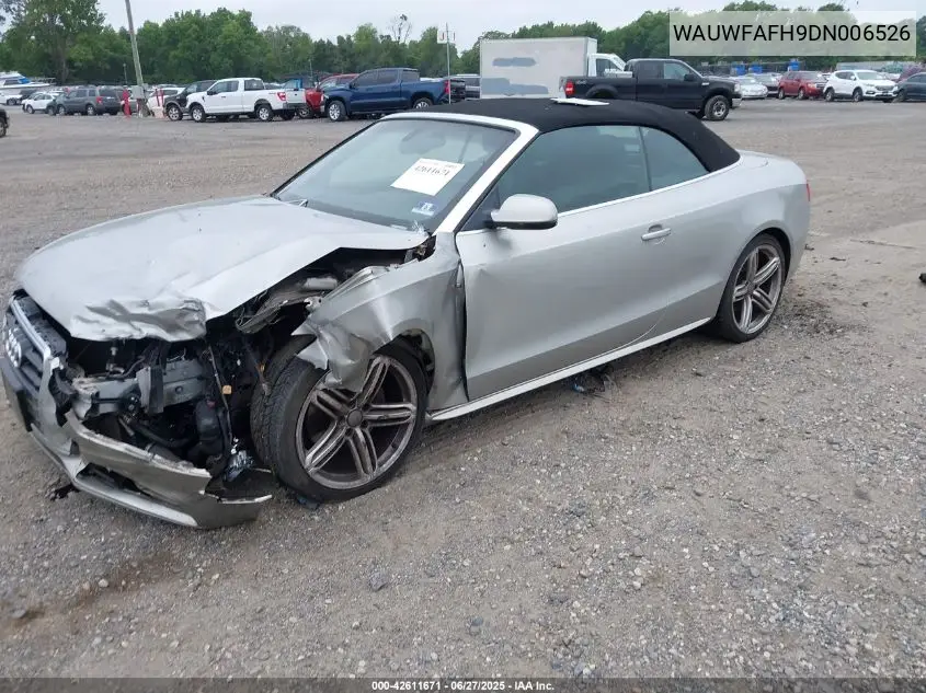2013 Audi A5 2.0T Premium VIN: WAUWFAFH9DN006526 Lot: 42611671