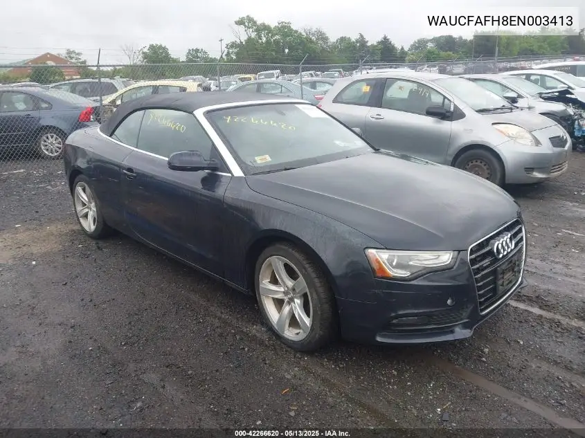 2014 Audi A5 2.0T Premium VIN: WAUCFAFH8EN003413 Lot: 42266620