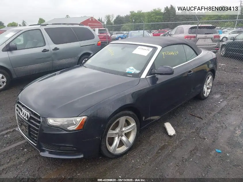 2014 Audi A5 2.0T Premium VIN: WAUCFAFH8EN003413 Lot: 42266620