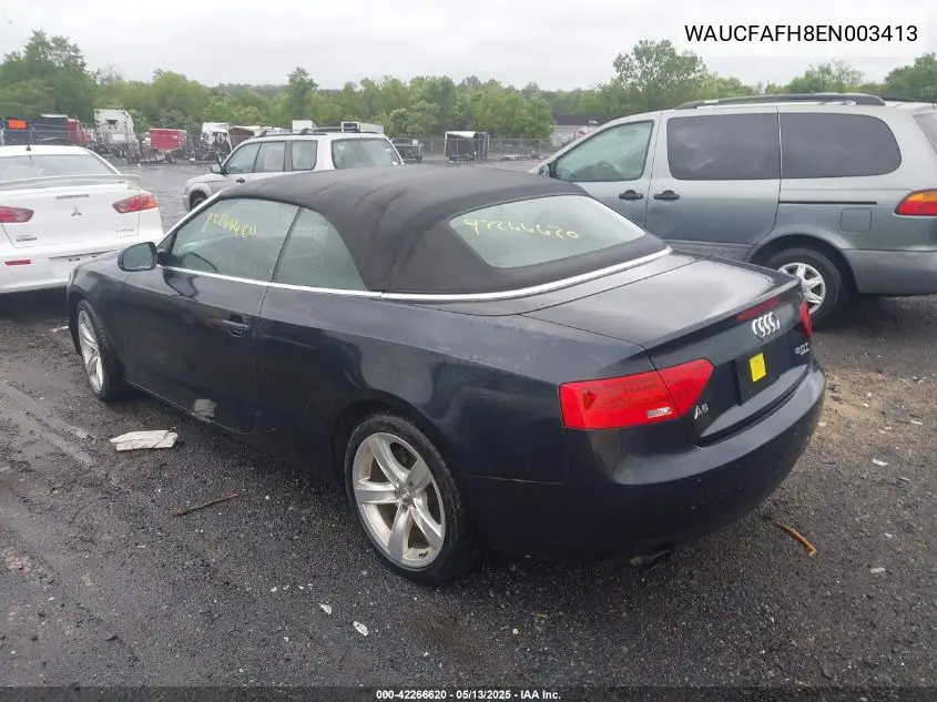 2014 Audi A5 2.0T Premium VIN: WAUCFAFH8EN003413 Lot: 42266620