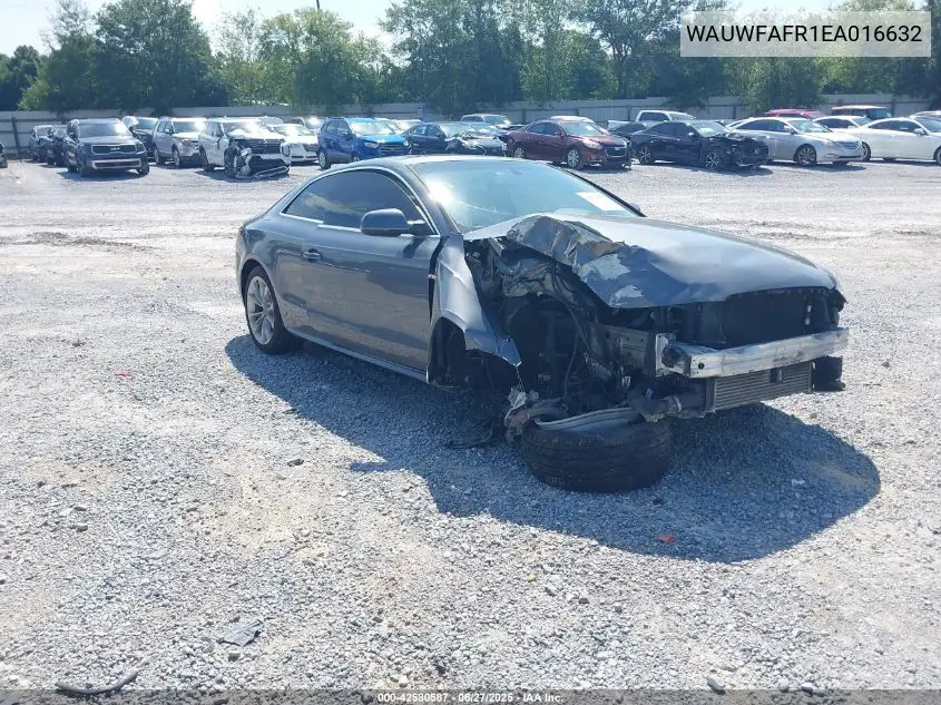 2014 Audi A5 2.0T Premium VIN: WAUWFAFR1EA016632 Lot: 42580587