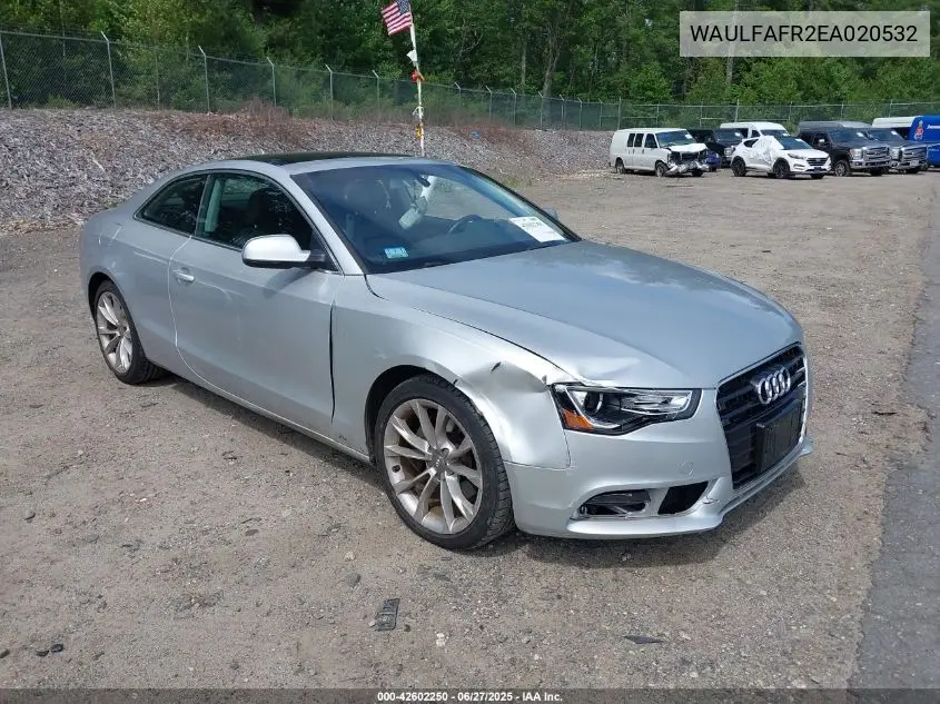 2014 Audi A5 2.0T Premium VIN: WAULFAFR2EA020532 Lot: 42602250