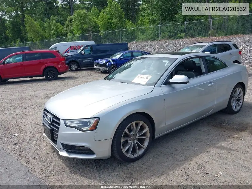 2014 Audi A5 2.0T Premium VIN: WAULFAFR2EA020532 Lot: 42602250
