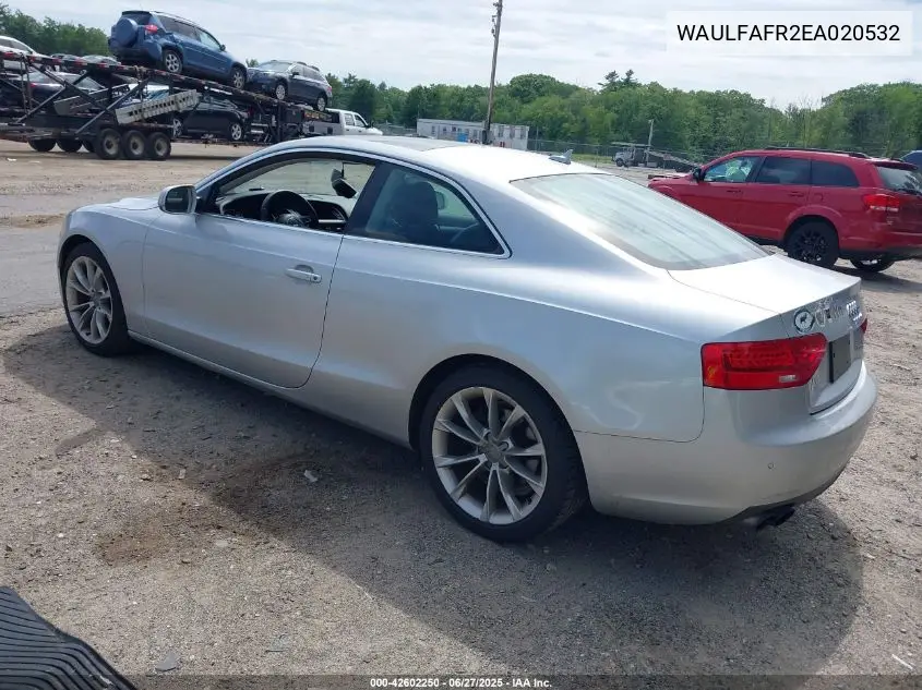 2014 Audi A5 2.0T Premium VIN: WAULFAFR2EA020532 Lot: 42602250
