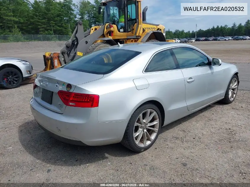 2014 Audi A5 2.0T Premium VIN: WAULFAFR2EA020532 Lot: 42602250