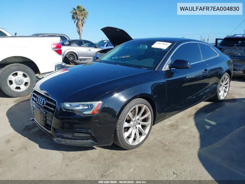 2014 Audi A5 2.0T Premium VIN: WAULFAFR7EA004830 Lot: 42619806