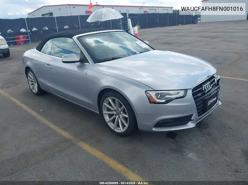 2015 Audi A5 2.0T Premium VIN: WAUCFAFH8FN001016 Lot: 42268089