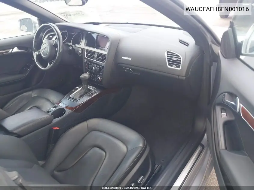 2015 Audi A5 2.0T Premium VIN: WAUCFAFH8FN001016 Lot: 42268089