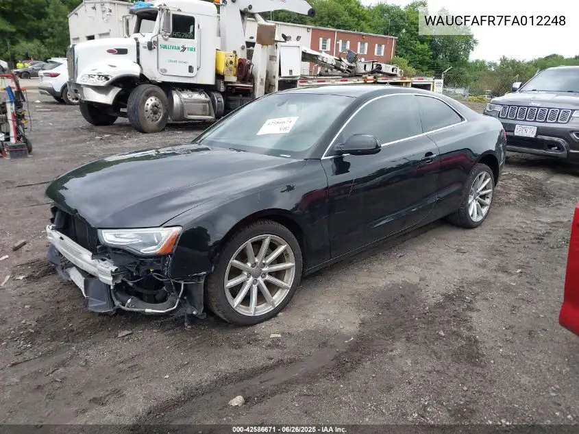 2015 Audi A5 2.0T Premium VIN: WAUCFAFR7FA012248 Lot: 42586671