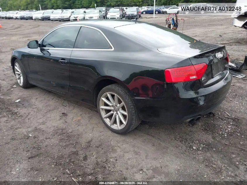 2015 Audi A5 2.0T Premium VIN: WAUCFAFR7FA012248 Lot: 42586671
