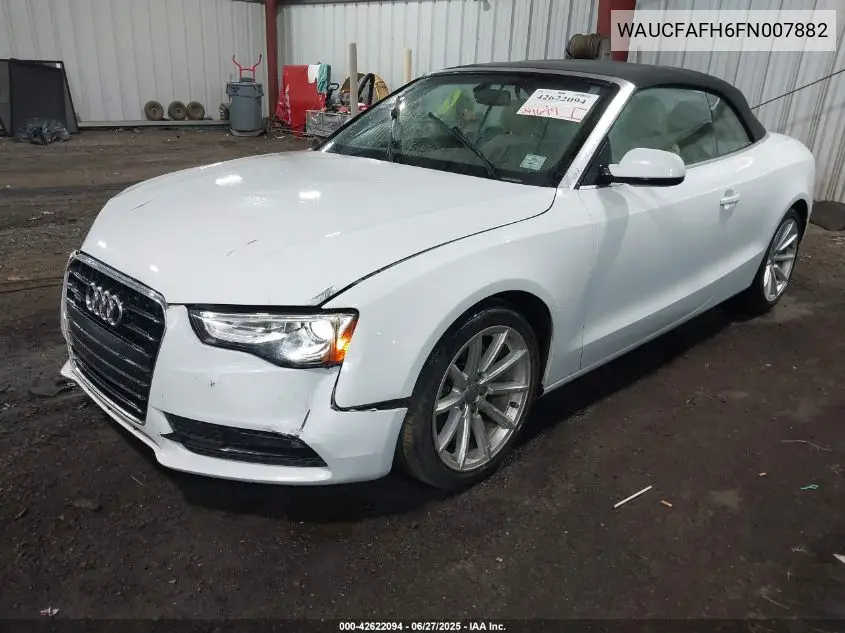 2015 Audi A5 2.0T Premium VIN: WAUCFAFH6FN007882 Lot: 42622094