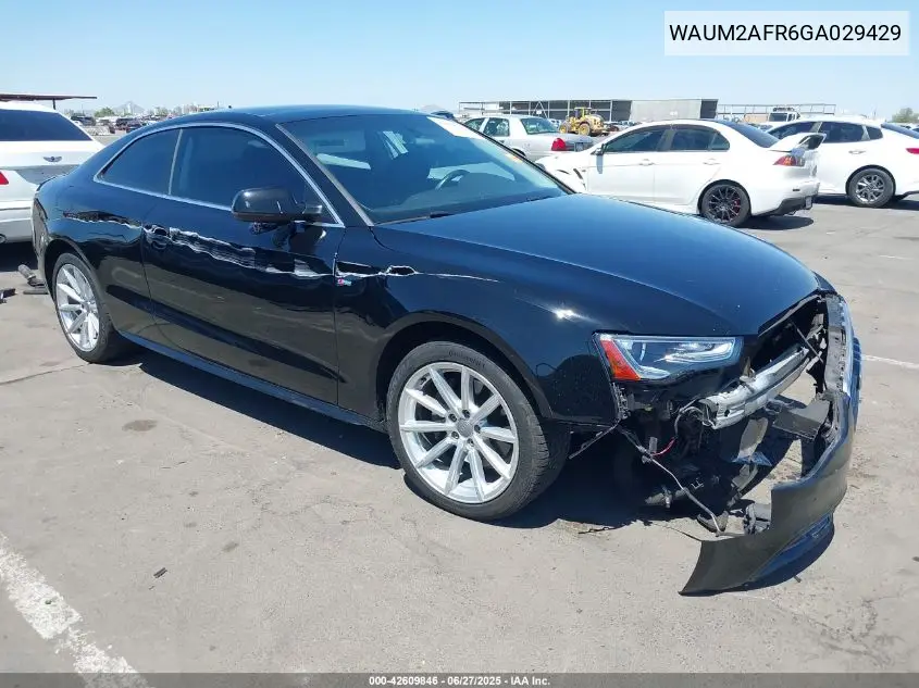 2016 Audi A5 2.0T Premium VIN: WAUM2AFR6GA029429 Lot: 42609846
