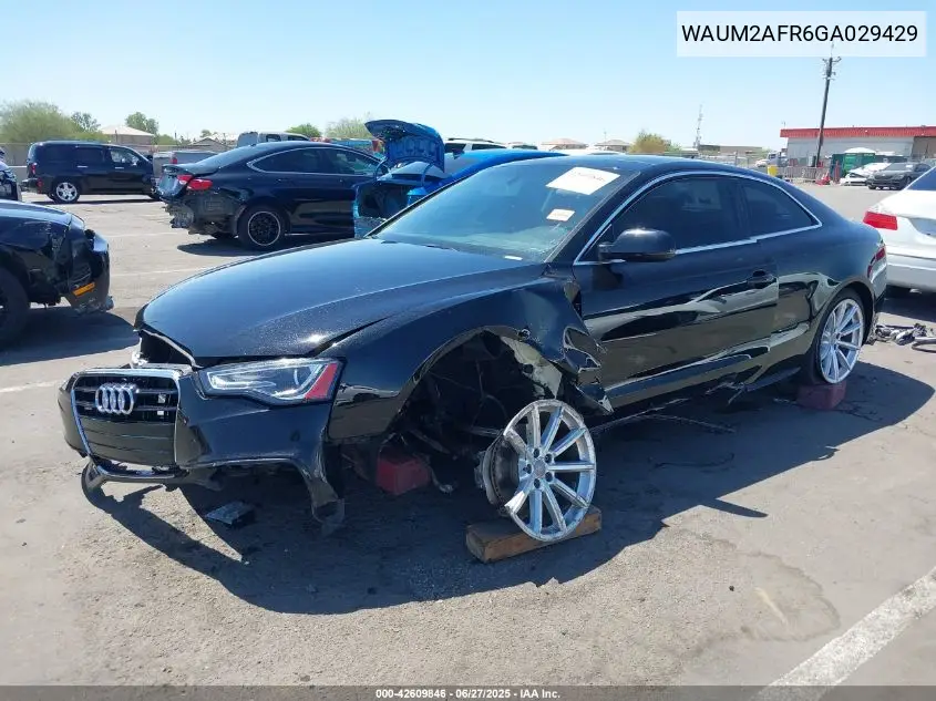 2016 Audi A5 2.0T Premium VIN: WAUM2AFR6GA029429 Lot: 42609846