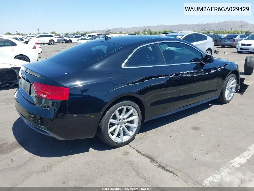 2016 Audi A5 2.0T Premium VIN: WAUM2AFR6GA029429 Lot: 42609846