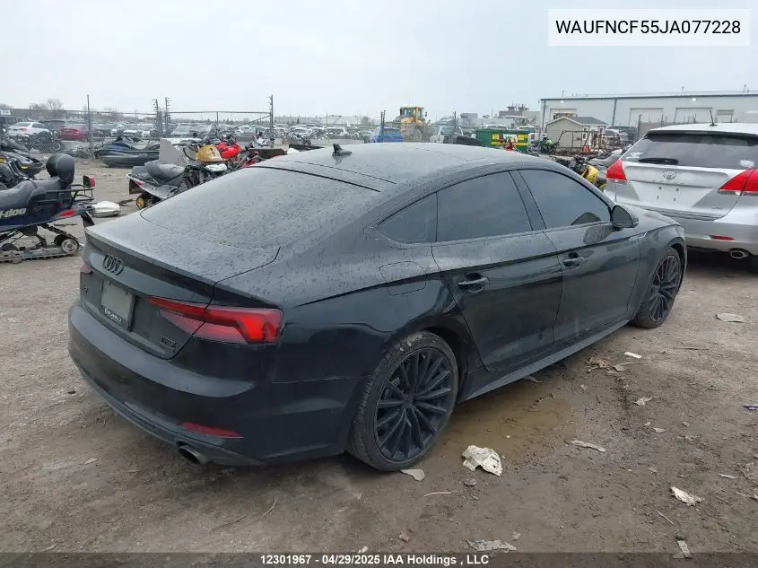 2018 Audi A5 2.0T Technik VIN: WAUFNCF55JA077228 Lot: 12301967