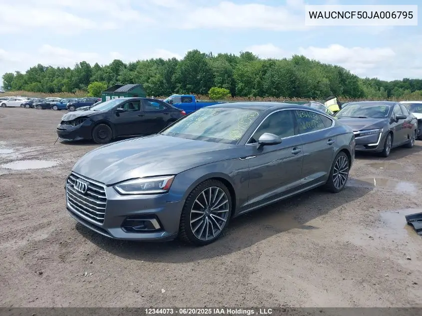 2018 Audi A5 2.0T Technik VIN: WAUCNCF50JA006795 Lot: 12344073