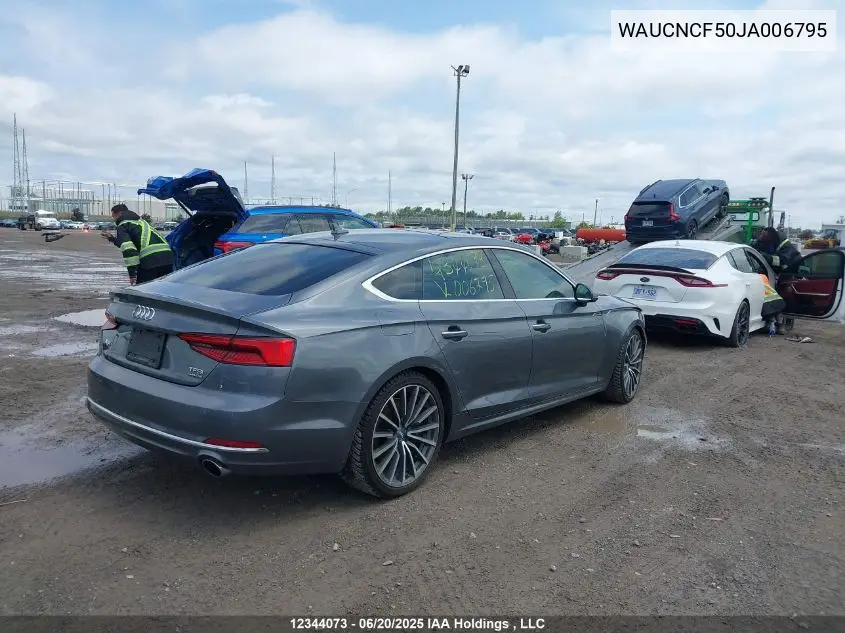 2018 Audi A5 2.0T Technik VIN: WAUCNCF50JA006795 Lot: 12344073