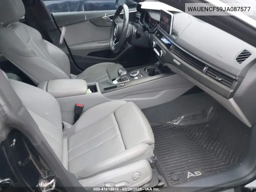 2018 Audi A5 2.0T Premium VIN: WAUENCF59JA087577 Lot: 41614870